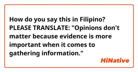 opinion in tagalog|Translate 'Opinion' into Tagalog .
